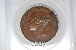 Great Britain 1858 Penny- ANACS AU-53. Lovely coin