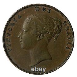Great Britain 1858 Queen Victoria Bronze Penny British Coin KM#739