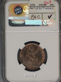 Great Britain 1862 1/2 Penny K-748.2 NGC MS64 BN