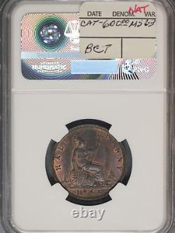 Great Britain 1864 1/2 Penny K-747.2 NGC MS63 BN