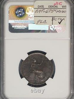 Great Britain 1867 1/2 Penny K-748.2 NGC AU58 BN