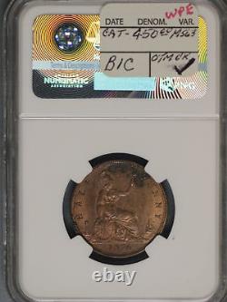 Great Britain 1876H 1/2 Penny K-754 NGC MS62 RB SMALL DATE