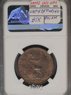 Great Britain 1877 Penny K-755 NGC AU55 BN