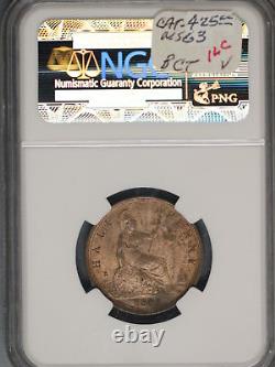 Great Britain 1881 1/2 Penny K-754 NGC MS63 RB