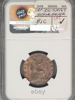 Great Britain 1884 1/2 Penny K-754 NGC MS64 RB