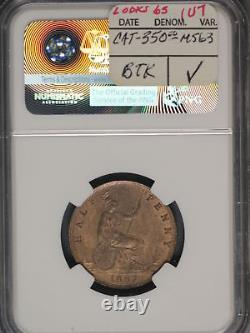 Great Britain 1887 1/2 Penny K-754 NGC MS64 RB