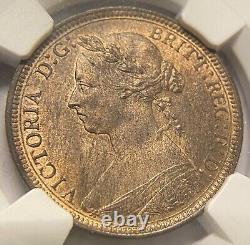 Great Britain 1887 1/2d Half Penny Coin NGC MS-65 RB