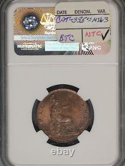 Great Britain 1890 1/2 Penny K-754 NGC MS64 RB