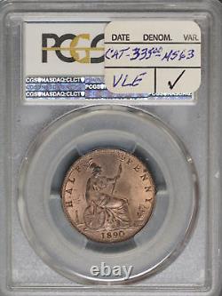 Great Britain 1890 1/2 Penny K-754 PCGS MS65 RB