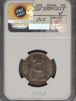 Great Britain 1891 1/2 Penny K-754 NGC MS62 BN