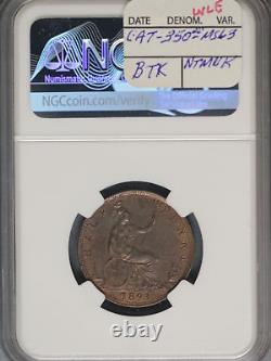 Great Britain 1893 1/2 Penny K-754 NGC MS63 BN