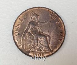 Great Britain 1905 One Penny UNC Red/Brown KM #794.2 307015