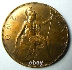 Great Britain 1906 EDWARDVS VII PENNY coin Mint Quality Lustrous Brilliant Unc