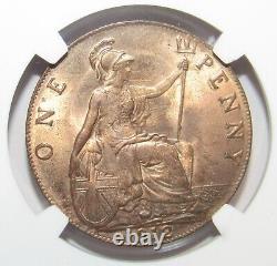 Great Britain 1912 1 Penny KM# 810 NGC MS 63 RB