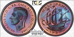 Great Britain, 1937 George VI Half Penny, 1/2 Penny. PCGS PR 67