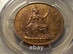 Great Britain, 1937 George VI Penny. PCGS PR 66 RB. 26,000 Mintage
