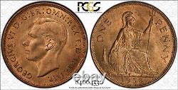 Great Britain, 1938 George VI Penny. PCGS MS 65 Red. 121,560,000 Mintage