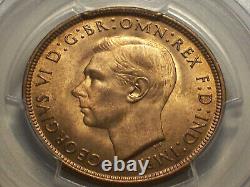 Great Britain, 1938 George VI Penny. PCGS MS 65 Red. 121,560,000 Mintage