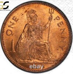 Great Britain 1963 One Penny S-4157 PCGS MS-64 RB Toned Top Pop