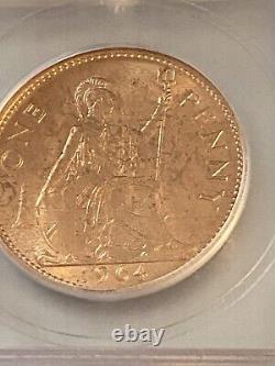 Great Britain 1964 One PENNY ICG MS 64RD RARE LISTS $1650.00