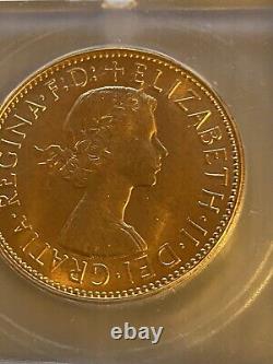 Great Britain 1964 One PENNY ICG MS 65RD RARE LISTS $2250.00