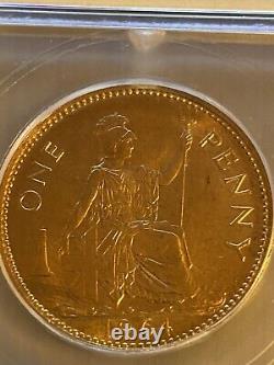 Great Britain 1964 One PENNY ICG MS 65RD RARE LISTS $2250.00