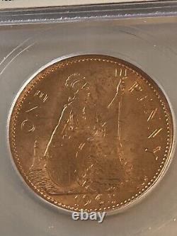 Great Britain 1965 One PENNY ICG MS 65 RD ONLY ON EBAY VERY RARE LISTS $1325.00