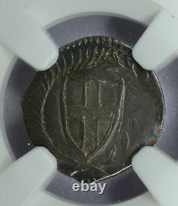 Great Britain 1d Penny (1649-1660)ND AU55 NGC silver KM#387 Commonwealth