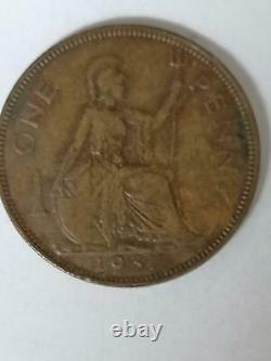 Great Britain BRONZE Coin One Penny 1936-1937-1938