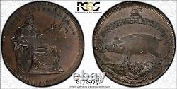 Great Britain DH-843 Middlesex 1/2 Penny Condor Token PCGS MS64 BN