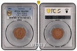Great Britain ERROR Penny 1997 coin alignment Elizabeth II KM-935a PCGS MS63