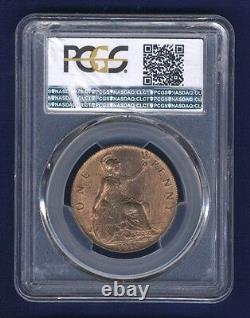 Great Britain Edward VII 1910 1 Penny Choice Uncirculated Certified Pcgs Ms64rb