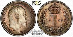 Great Britain Edward VII Silver 1903 1 Penny PCGS PL65 PROOFLIKE TONED KM#795