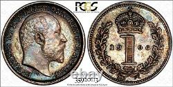 Great Britain Edward VII Silver 1906 1 Penny PCGS PL63 PROOFLIKE TONED KM#795