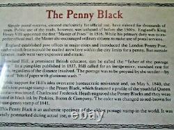 Great Britain GB UK PENNY BLACK WORLDS FIRST STAMP FU Stamp in Pres Album