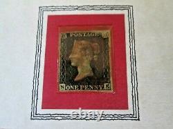 Great Britain GB UK PENNY BLACK WORLDS FIRST STAMP FU Stamp in Pres Album