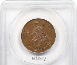 Great Britain George III 1775 Half Penny, Uncirculated, Pcgs Certified Ms64-bn