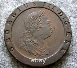 Great Britain George III 1797 Twopence 2 Pence Cartwheel, Initials Engraved 1852
