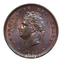 Great Britain George IV 1825 1 Penny Coin Uncirculated, Certified Pcgs Ms64-bn