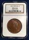 Great Britain George Iv 1826 1 Penny Coin, Uncirculated, Certified Ngc Ms65-bn