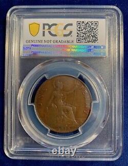Great Britain George V 1919-kn Penny Coin Circulated Certified Pcgs Genuine