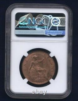 Great Britain George V 1921 Penny, Gem Uncirculated, Certified Ngc Ms-65-rb