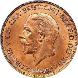 Great Britain George V 1930 Penny, Gem Uncirculated, Pcgs Certified Ms-65-rb