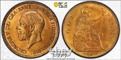 Great Britain George V 1930 Penny, Gem Uncirculated, Pcgs Certified Ms-65-rb