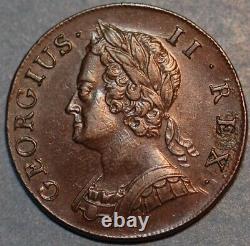 Great Britain Georgius II 1/2 Penny 1742 KM# 579.1 (8373)