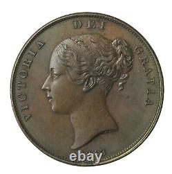 Great Britain Key Date 1848 Over 7 148/7 Queen Victoria Penny KM#739
