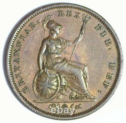 Great Britain King William IV 1831 Penny No Ww On Truncation (km-707) Au