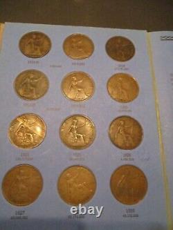 Great Britain Large Pennies COMPLETE SET! 1902-1929 32 Pennies With1919-KN