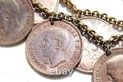 Great Britain One Penny King George V & VI Penny Bronze-1912 to 1938-12 Coins