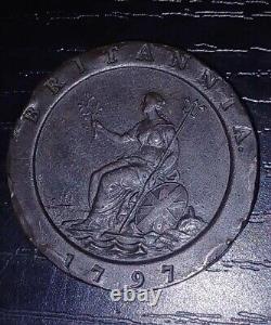 Great Britain Penny=1/12 Shilling 1797 Seated Figure Of Britannia Uncertified